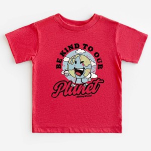The Juniper Shop SmileyWorld Be Kind To Our Planet Retro Toddler Short Sleeve Tee - 1 of 4