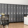 Aobabo Metal Lockers for Employees School Office Gym Home lockers Storage,9 Doors Lockers with 18 Hooks,Black, Assembly Required - 2 of 4