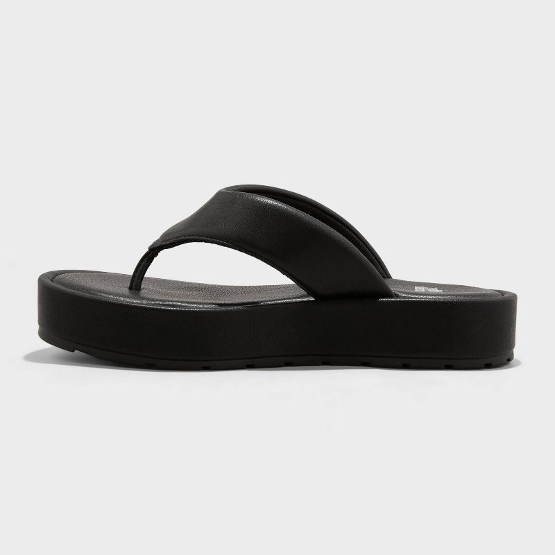 Women&#39;s Charlee Platform Flip Flop Sandals - Wild Fable&#8482; Black, 3 of 19