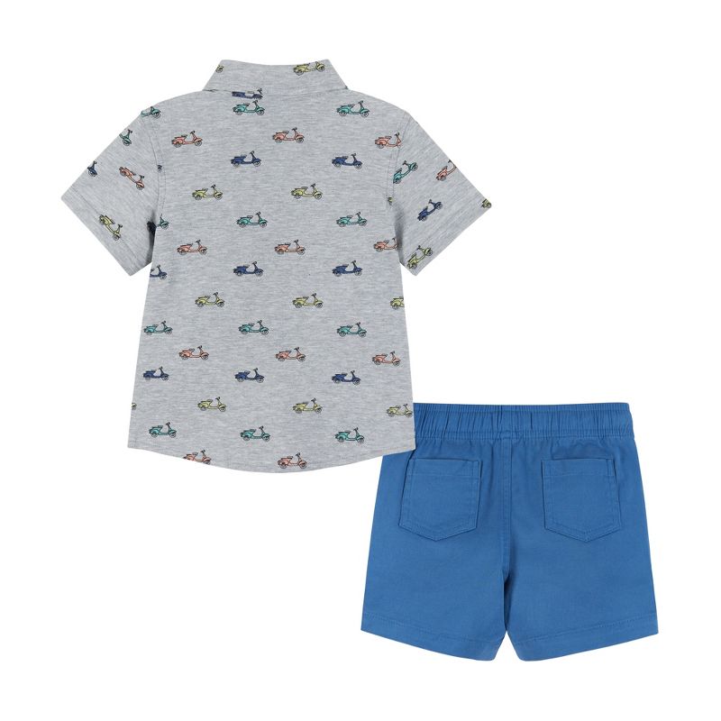 Andy & Evan  Infant  Scooters Short Sleeve Buttondown and Shorts Set, 2 of 5
