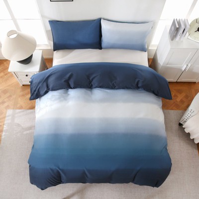 Cotton Duvet Cover Set – 100% Washed Cotton Reversible Floral Bedding with Zipper Closure, Soft Breathable 3-Piece Set