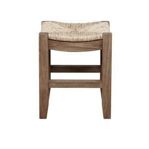 18" Davenport Wood Stool Light Amber - Alaterre Furniture: Pine Frame, Square Shape, Fixed Height - 1 of 4