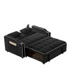 Ridstar Modern Multifunctional Folding Sofa Bed with USB Port, Ashtray and Swivel Phone Holder For Living Room & Bedroom-Black - 2 of 4