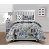 Tadpoles 3-Piece Gamer Glow in The Dark Comforter Set - Game Controllers Print - Full - Blue, Grey - 4 of 4