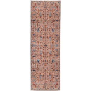 Rawlins Transitional Moroccan Tan/Pink/Blue Area Rug - 1 of 4