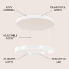 JONATHAN Y Jense 23.75" Minimalist Modern Metal Adjustable Dimmable Ring LED Pendant - 2 of 4