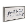 Stupell Industries Give to God & Sleep Motivational Bedtime Floating Frame Canvas Art, Gray, 25" x 11" - 2 of 4