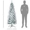 6ft Pre-Lit Snow-Flocked Slim Douglas Fir Artificial Christmas Tree with Realistic Branches, 250 LED Lights and 462 Tips - 3 of 4