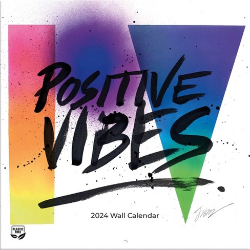 Wall Calendar 2024 - 30 x 29 Cm GOOD VIBES ONLY 