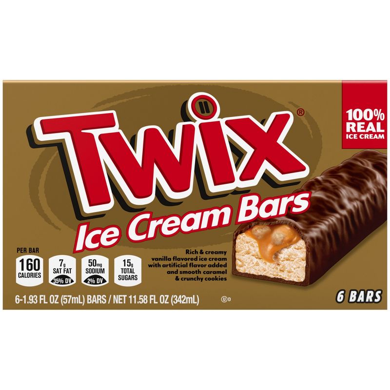 TWIX Vanilla Ice Cream Bars - 6ct, 3 of 8