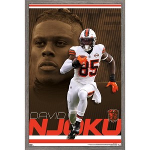 Trends International NFL Cleveland Browns - David Njoku 24 Framed Wall Poster Prints - 1 of 4