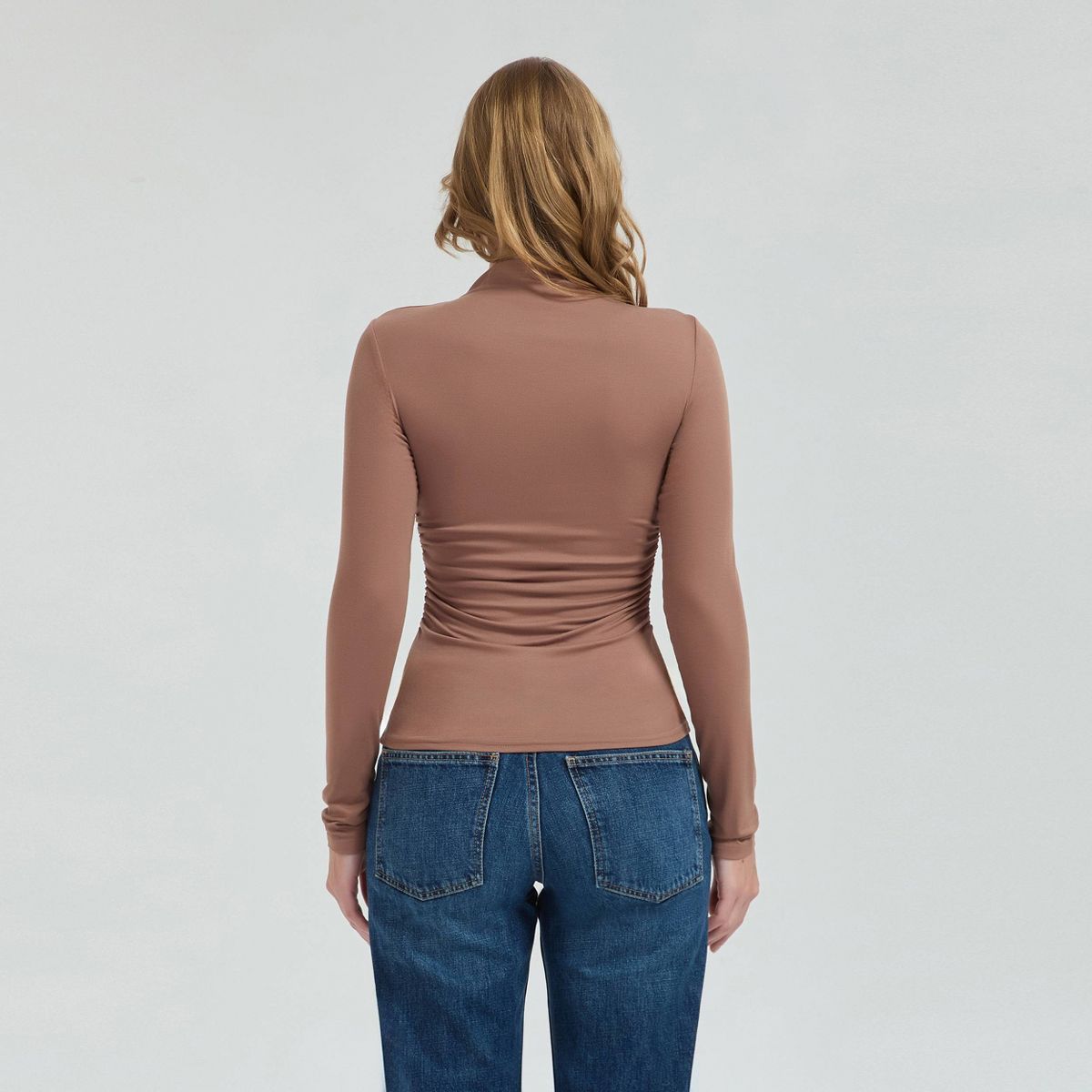 Women's Long Sleeve Mock Turtleneck Top - A New Day™ - thumbnail 8