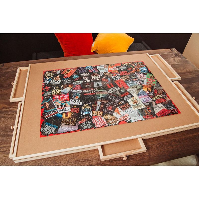 Shantou South Toys Factory Wooden Jigsaw Puzzle Table | Puzzle Storage System | 35 x 2 x 28 Inches, 3 of 8