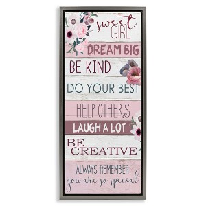 Stupell Industries Sweet Girl Inspirational Phrases, 15" x 31" - 1 of 4