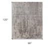 Gray and Ivory Abstract Hand Woven Worn Faded Area Rug - 3 of 4