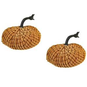 Gulches Series Multicolored Shatterproof Grid Pumpkin Harvest Festival Ornament - 1 of 4