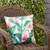 Saro Lifestyle Floral Paradise Outdoor Poly Filled Throw Pillow, 18"x18", Green - 3 of 3