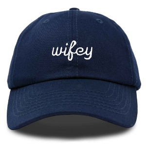 Dalix Wifey Embroidered Cotton Husband Baseball Cap Adjustable Dad Hat Womens - 1 of 4