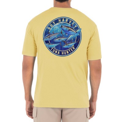 Guy Harvey Men's Jumping Marlin II Realtree Short Sleeve Pocket T-Shirt - Dusty Orange Small