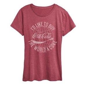 Women's - Coca-cola - Buy The World A Coke Short Sleeve Graphic T-Shirt - 1 of 4