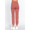 Slickblue Women's Drawstring Sweater Pants, Long Lounge Fit, Stretch Knit Bottoms, Camel/Raspberry Pink, Size S-L - 4 of 4