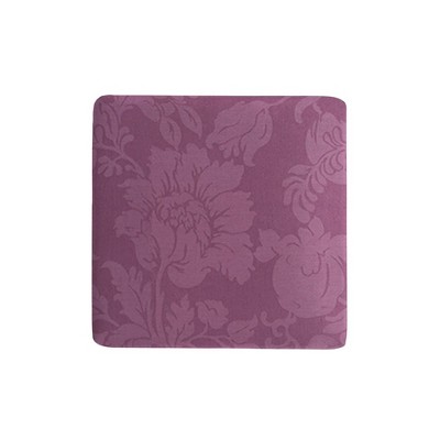 Jules Purple Floral Sateen Upholstered Footstool Ottoman