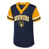 MLB Milwaukee Brewers Girls' Henley Jersey - 2 of 3