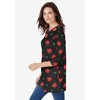 Woman Within Women's Plus Size Perfect Printed Three-Quarter Sleeve Crewneck Tunic - 4 of 4