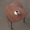 KTMBDW Coffee Table with Wheels, Coffee Tables for Living Room, 2 Tier Small Coffee Table Wood Cocktail Table Dining Table - 3 of 4