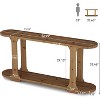 Tribesigns 63" Solid Wood Console Table, Farmhouse Sofa Table Behind Couch with 2-Tier Shelf for Hallway, Foyer, Entrance, Living Room - 3 of 4