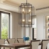 BAOURE 18in Modern 8 Light Black Farmhouse Pendant Light Chandelier, Industrial Adjustable Hanging Light for Living Room Dining Room Foyer - 4 of 4