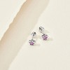 Girls' CZ Bezel Star Screw Back Sterling Silver Earrings - In Season Jewelry - 4 of 4