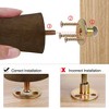 Unique Bargains Wood Furniture Sofa Dresser Legs Round Mid-Century Modern Replacement Feet Set of 4 - 3 of 4