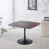 Sapphtopaz Modern Square Dining Table for 4 People Counter Height Table with Metal Legs Home Kitchen Coffee Table for Living Room - 3 of 4