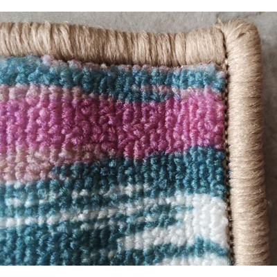 Multicolor Abstract Brushstrokes 2.5 x 6.5 Ft Area Rug with Non-Slip Backing