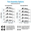 FONTOI 5 Tier Adjustable Storage Rack, Shelf Wire Shelving Unit with Wheels & Shelf Liners for Kitchen, Garage, Chrome, 48"*82"*24" - 3 of 4
