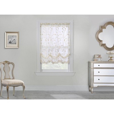 Habitat Limoges White Polyester Lace 55 in. W x 63 in. L Rod