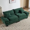 Modern 3-Seater Corduroy Sofa, Comfy Deep Seat Couch with Pillows, Upholstered for Living Room, Bedroom, Apartment or Office – Cuddlewood - 3 of 4