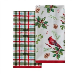 SKL Home By Saturday Knight Ltd Berry Cardinal Dish Towel - 2-Pack - 18X28", Multi - 1 of 4