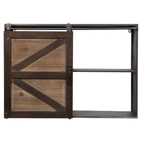 Gallery Solutions 27 8 X20 1 Farmhouse Sliding Barn Door Storage