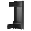 CAVINAS Hall Tree with 7 Hooks Modern Coat Rack with Storage Bench, Shelves and Door for Entryway - 3 of 4