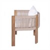 Christopher Knight Home Latoya Outdoor Rope Weave Acacia Wood Dining Chair with Cushions (Set of 2) - 4 of 4
