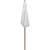 Northlight Outdoor Patio Market Umbrella with Wooden Pole - 8.5' - White - 4 of 4