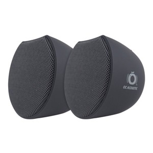 OC Acoustic Newport Plug-in Outlet Speaker with Bluetooth 5.1 and Built-in USB Type-A Charging Port - Pair (Charcoal/Black) - 1 of 4
