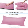 LISM 20"x 54" Breathable Full Body Pillow Insert with Cover,Soft Bed Pillow for Sleeping - 4 of 4