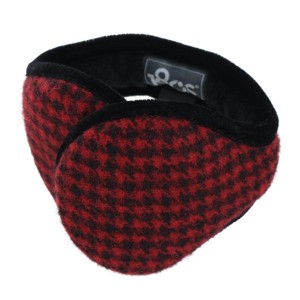 180s Women's American Wool Houndstooth Wrap Around Ear Warmer - 1 of 2