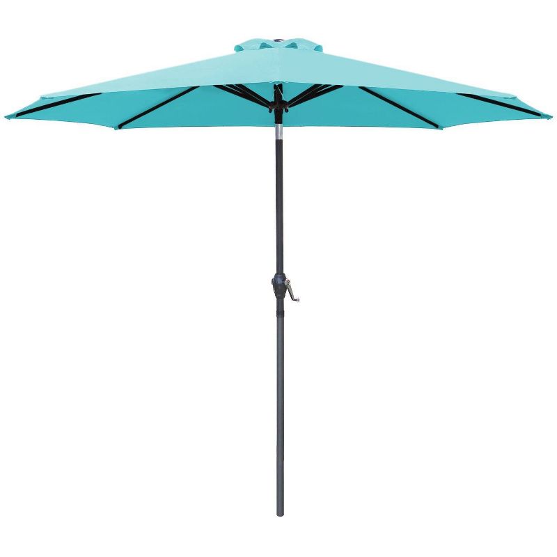 9' x 9' Outdoor Market Patio Umbrella with Push Button Tilt - Devoko, 1 of 5