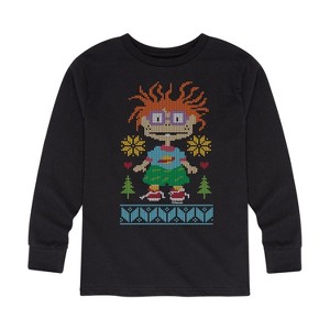 Boys' - Rugrats - Tommy and Friends Happy Holidays Long Sleeve Graphic T-Shirt - 1 of 4