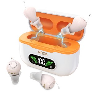 MEDca CIC Rechargeable Hearing Aids with Noise Reduction – Invisible Hearing Amplifiers for Adults - 1 of 4