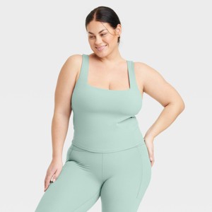 Women's Everyday Soft Square Neck Support Tank Top - All In Motion™ - 1 of 3